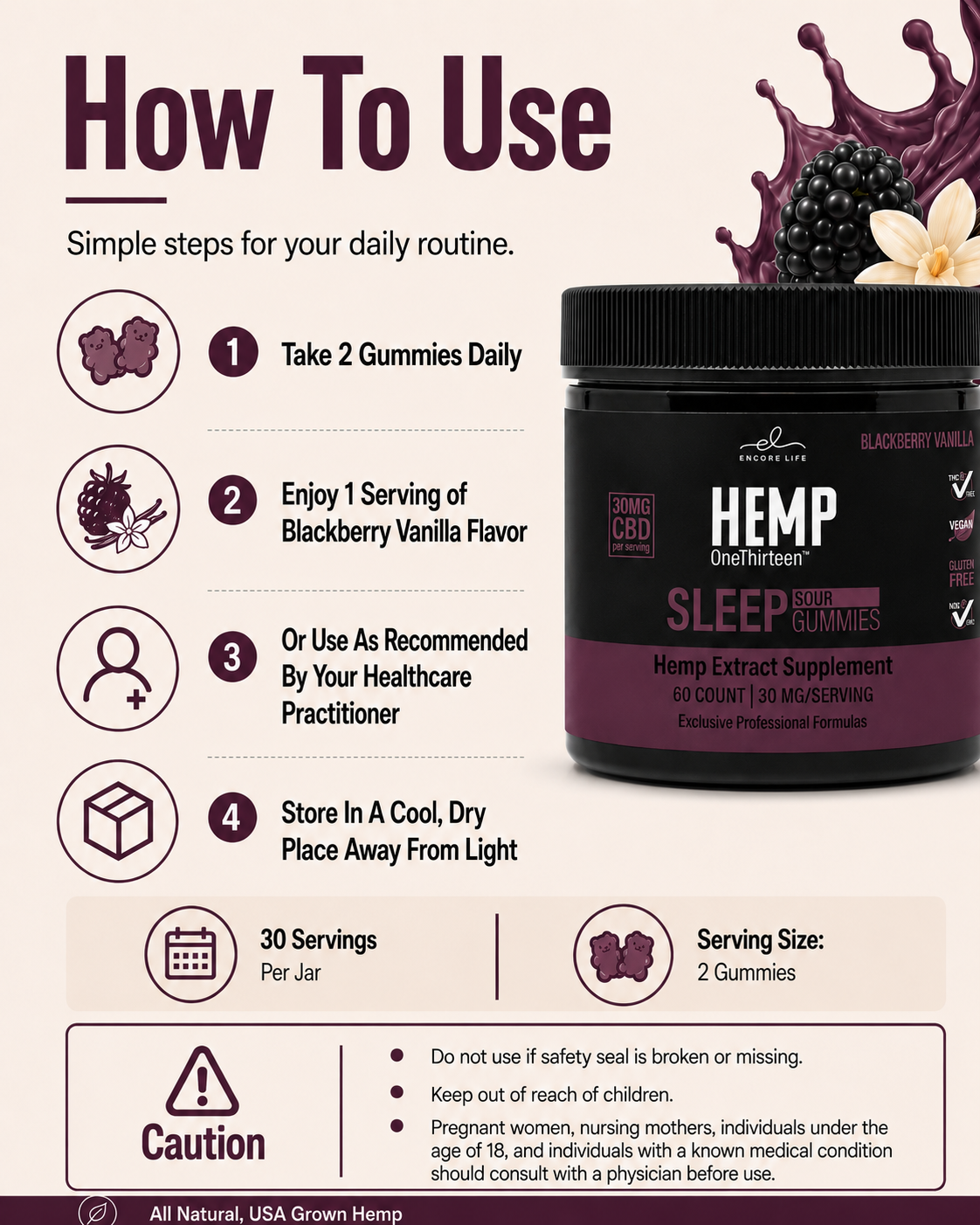 Sleep Sour Gummies, additional product view