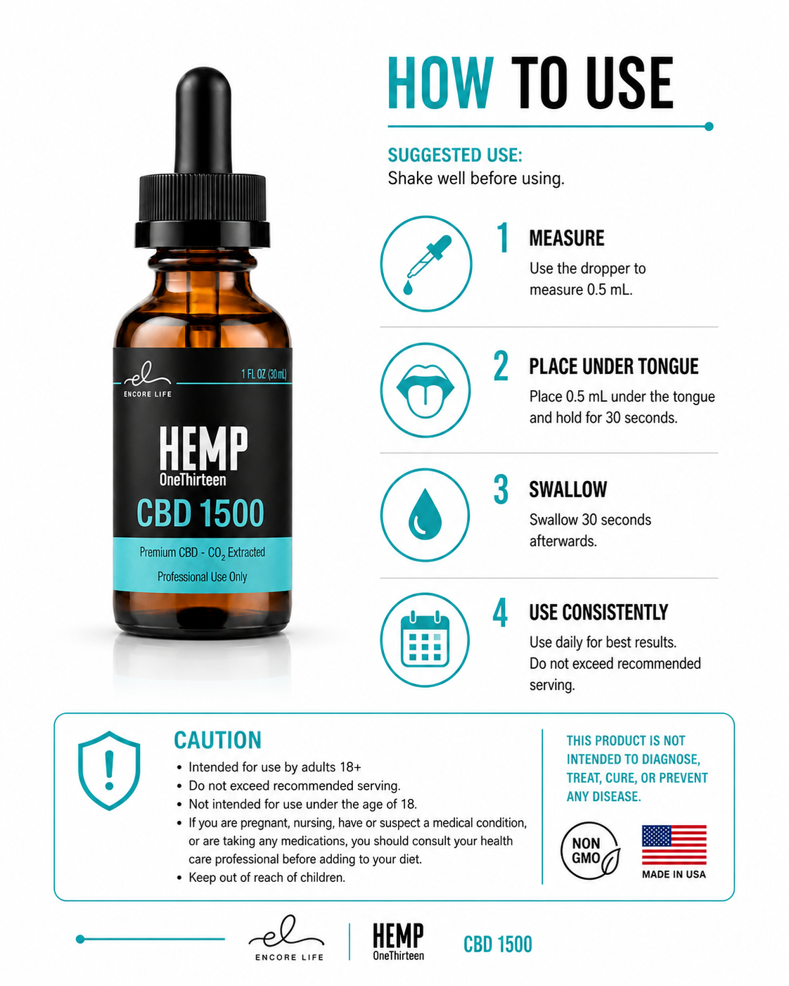 1500mg CBD Tincture, additional product view